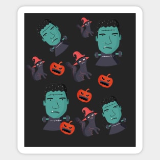 Frankenstein, Cat and Frankenstein, Frankenstein Monster, Frankly Funny Sticker